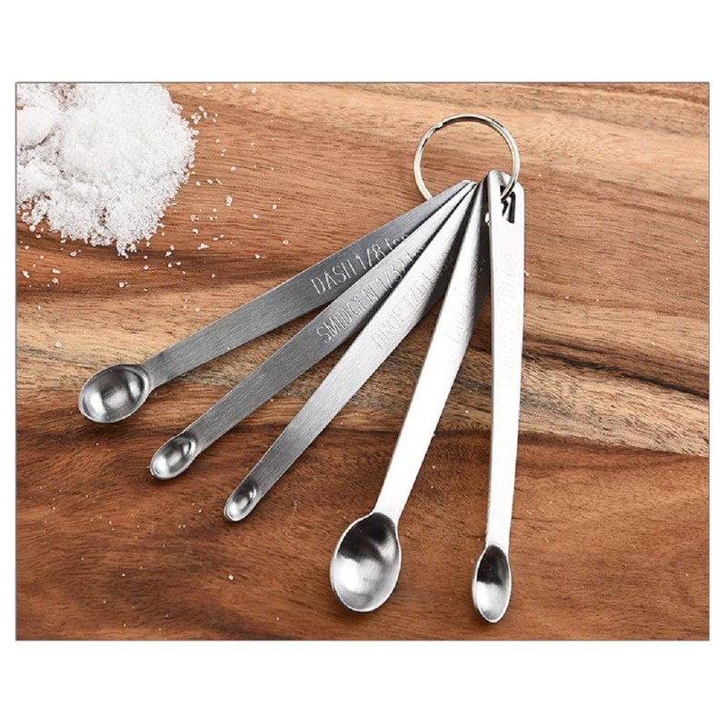 Hemuu 5 Pieces Measuring Spoon Sets, Stainless Steel Measuring Spoons,