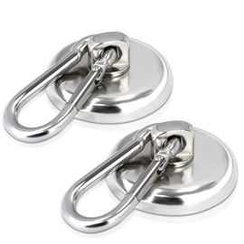 MAGXCENE Magnetic Hook, Extra Strong, Load up to 40 kg, 360° Rotatable Magnetic Hook, 36 mm Neodymium Magnets with Hooks, Magnetic Hook, Very Strong Magnetic Hook for Kitchen, Camping, Garage, Office,