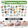 Soccer Party Favors Set with Tattoos and Balloons