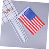 TEHAUX 50 Pack Usa Flags Mini America Flags Stick Polyester