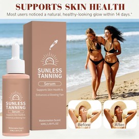 Tanning Drops to Drink for Face & Body - Natural Sunless Tanning Drops with Enhancing Your Natural Skin Tone, for All Skin Types (2 Pcs)