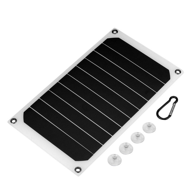5V 10W USB Solar Panel, IP64 Waterproof Portable Solar Charging