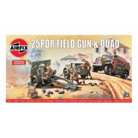 Airfix ARX-1305 Airfix 1/76 25-Pdr Field Gun & Quad