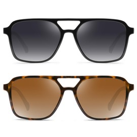 GRFISIA Retro Aviator Sunglasses for Women Men Square Frame Rectangle Trendy Sun Glasses