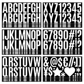 24 Sheets 400 PCS 2.5 inch Large Vinyl Letter Stickers for Outdoor White, Big Alphabet Stickers Mailbox Numbers Stickers for Poster, Bulletin Board, Letter Board Sign, Truck, Fabric, Craft (2.5 ", White)