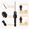 8 Pack Woodworking Countersink Drill Bits Set 3in1, Heavy Duty