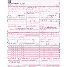 CMS-1500 Laser Printer Medical Claims Form - 2500 Sheets, Revised 02/12
