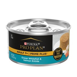 Purina Pro Plan Senior Cat Food Wet Pate, Ocean Whitefish and Salmon Entree - (Pack of 24) 3 oz. Pull-Top Cans
