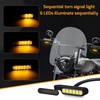 QUASCO Universal Motorcycle Turn Signals Sequential Front Led Blinkers Amber