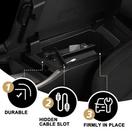 BestEvMod Console Organizer Compatible with 2024 2025 Dodge Charger EV Daytona Accessories Armrest Box & Shifter Storage Box Set Gear Shift Storage Tray (Console Organizer+Gear Side Tray)