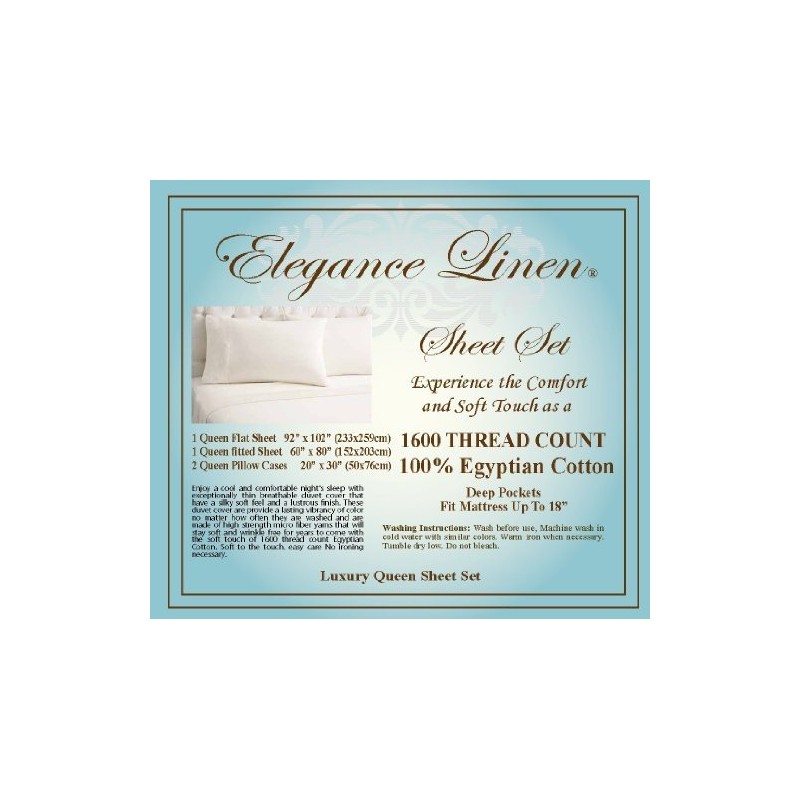 Elegant Comfort 1800 Thread Count - Wrinkle Resistant - Egyptian