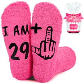 Yemqloft 30th Birthday Gifts for Her - Funny & Unique Gift Ideas for Women, Thoughtful Presents for 30 Year Old Woman - Special Socks to Celebrate Turning 30 (Pink)
