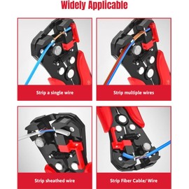 Syznoctil 3 in1 Self-Adjusting Wire Stripper, Wire Stripper Tool,Automatic Wire Stripper Duty for 10-20 AWG Solid,12-22 AWG