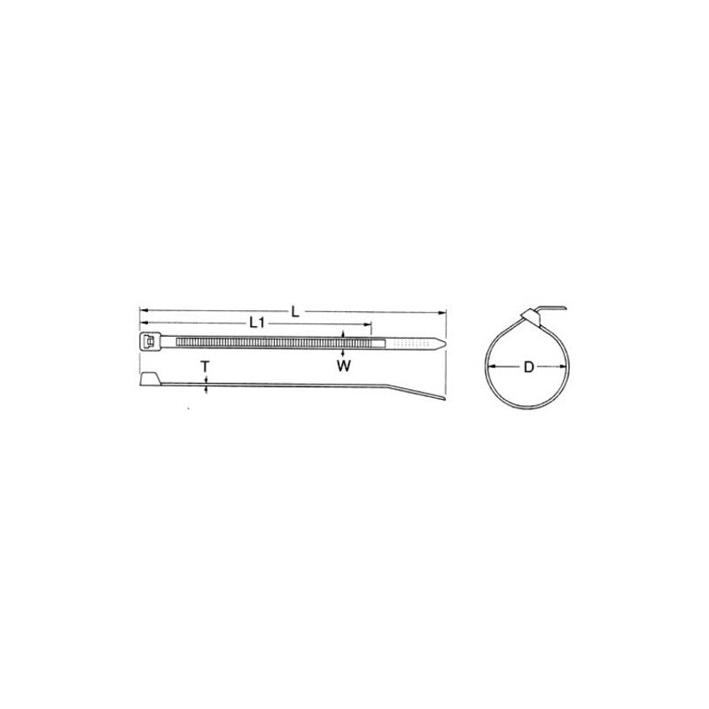 Trusco Cable Ties (Weather Resistant) Width: 0.19 x 11.8 inches