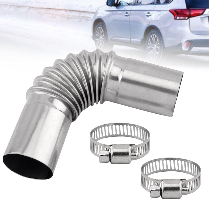 VOBOR Stainless Steel Exhaust Pipe Angle Connector Fuel Tank Exhaust
