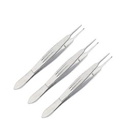OdontoMed2011 3 PCS CASTROVIEJO Forceps 4" 0.3MM Tying 1X2 Stainless Steel Instruments ODM
