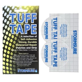 Stormsure TUFF Tape Combo Pack - Tent Repair Tape with 15cm Strip and Two 75mm Round Patches - Waterproof, Flexible, Durable Repairs To Tents, Awnings, Groundsheets and More