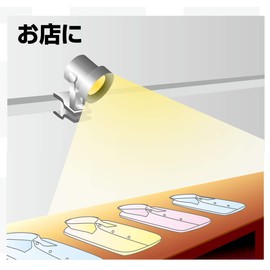 ELPA Clip Light 40W Short Silver SPOT-CR40(SL)