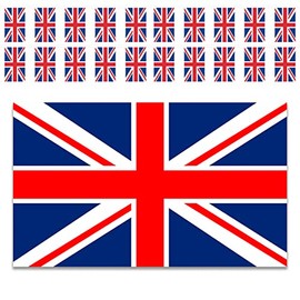 Rocking Party Queen's Jubilee Union Jack Flag & 20m Bunting / 40 Flags - Rectangle - Fabric, Multi