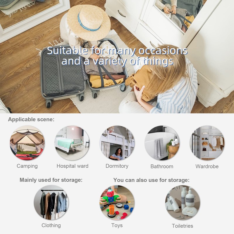 TABITORA Portable Hanging Travel Shelves Bag Packing Cube Organizer Suitcase