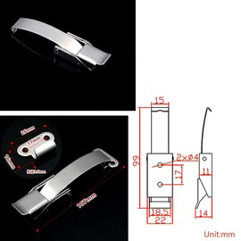 Box Toggle Latch, 99mm Stainless Steel Spring Loaded Toggle Latch for Box Drawer Cabinet