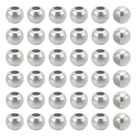 arricraft Pack of 60 925 Sterling Silver Beads for Jewellery Making 2.5 mm (0.1 Inch) Seamless Smooth Tiny Round Ball Spacer Beads for Making Rings, Necklaces, Earrings