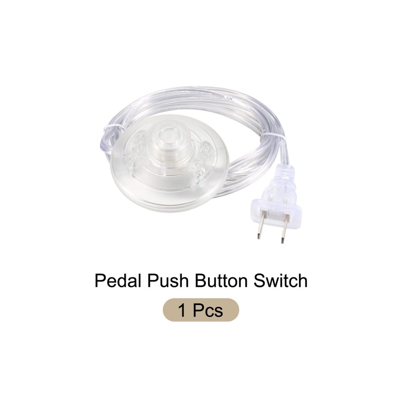 Rebower Pedal Push Button Switch Inline Latching ON/OFF Round Lamp