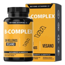 Complex Vitaminas Complejo Beyond Vitamins Sabor Raíz Betabel Vitamina B12 Curcuma Curcumina Mujer Hombre Cápsulas