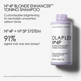 Olaplex Olaplex No. 4P Blonde Enhancer Purple Toning Shampoo, Repairs, Hydrates, & Brightens All Blonde, Lightened, & Grey Hair, 8.5 fl oz