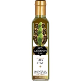 Floral Elixir Co. - All Natural HERB Syrup for Cocktails & Sodas, 8.5 oz (Green Cardamom)