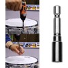 Silver Metal Drum Key, Drill Bit Percussion Part Accessory Tool,