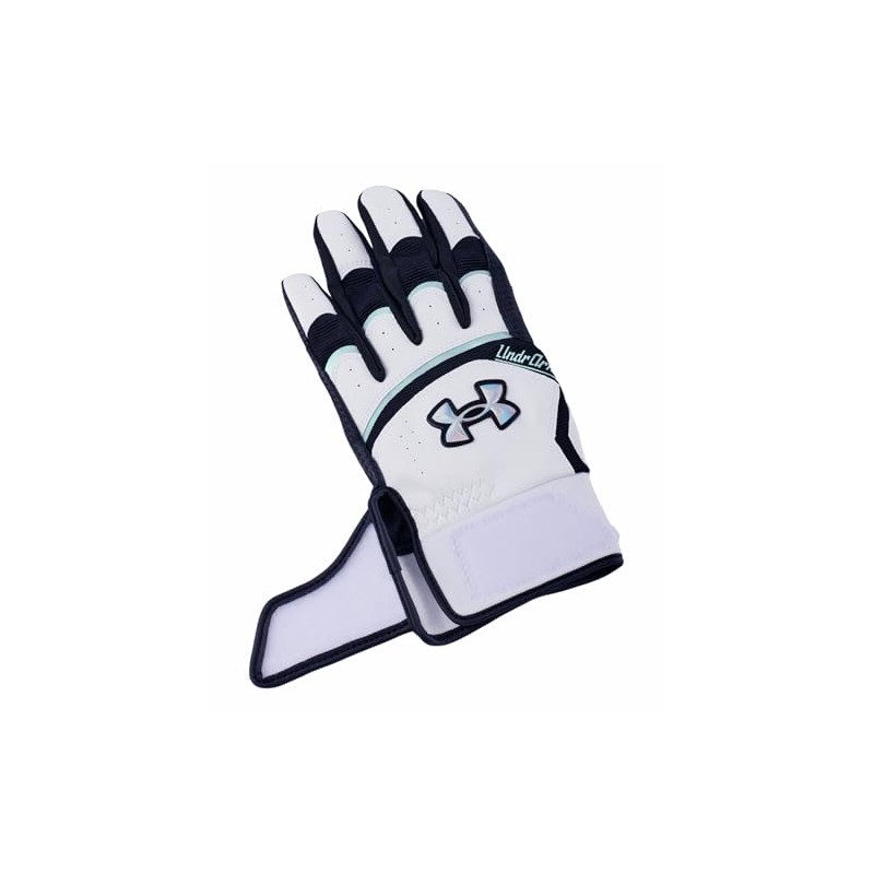 UA Yard Pro Batting Gloves 6001314 (100) White Black Iridescent