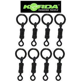 Korda - Chod Swivel Size 11 Pack of 8 | Quick Change Fishing Swivels for Carp Rigs | PTFE Coated, Durable, Easy Lead Attachment | Perfect for Hinged Stiff Rigs
