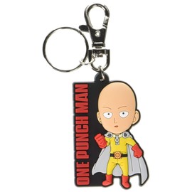 Great Eastern Animation One Punch Man Sd Saitama Standing PVC Keychain, 2", Multicolor