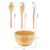 4 Pcs Facial Mask Mixing Tool Kit Wood Facial Skincare