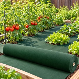 1.2Mx5M Heavy-Duty Green Weed Barrier Fabric – Non-Woven Ground Cover for Gardens, Farms, Orchards & Flower Beds