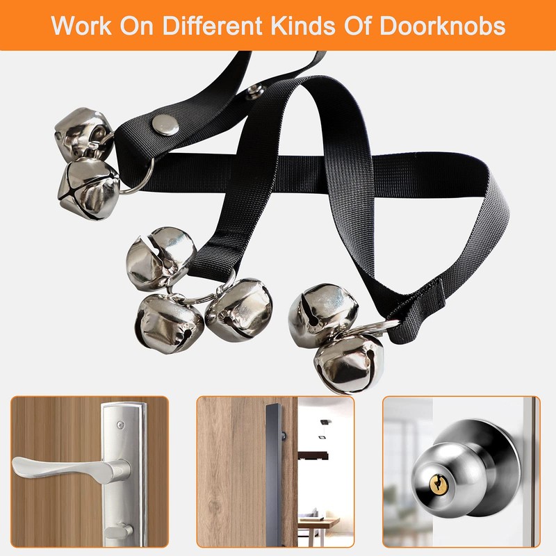 2 Packs of Dog doorbells, Training Adjustable Dog Bells, A