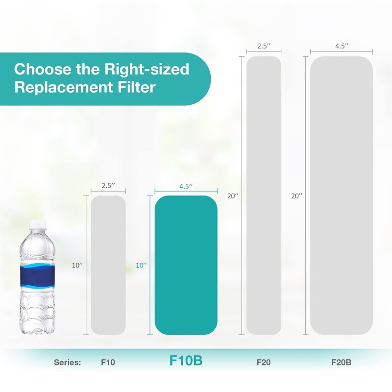 SimPure 10" x 4.5" Whole House Sediment Water Filter, 5