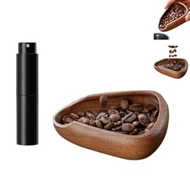 Walnut Wood Coffee Dosing Cup & RDT Spray Bottle Set | Espresso Coffee Accessories Kit | Perfect Barista Gift for Home Brewing, Coffee & Tea Lovers