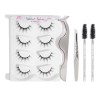 4 Pares De Pestañas Postizas + Set De Herramientas