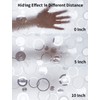 WELTRXE Shower Curtain Liner with Magnets, Shower Curtains Waterproof for