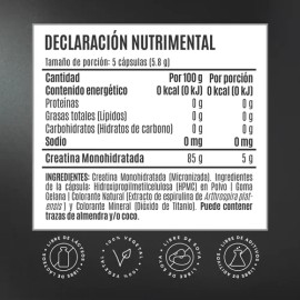 Birdman Creatina Monohidratada De Alta Pureza En Cpsulas  Sin Aditivos  250 Cpsulas                                                                   