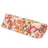 Pearl 092695 Eyeglass Case, Red, Semi-Hard, Magnetic, Flower Pattern