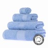 HOMESCAPES Light Blue Turkish Cotton Hand Towel Super Soft Thick