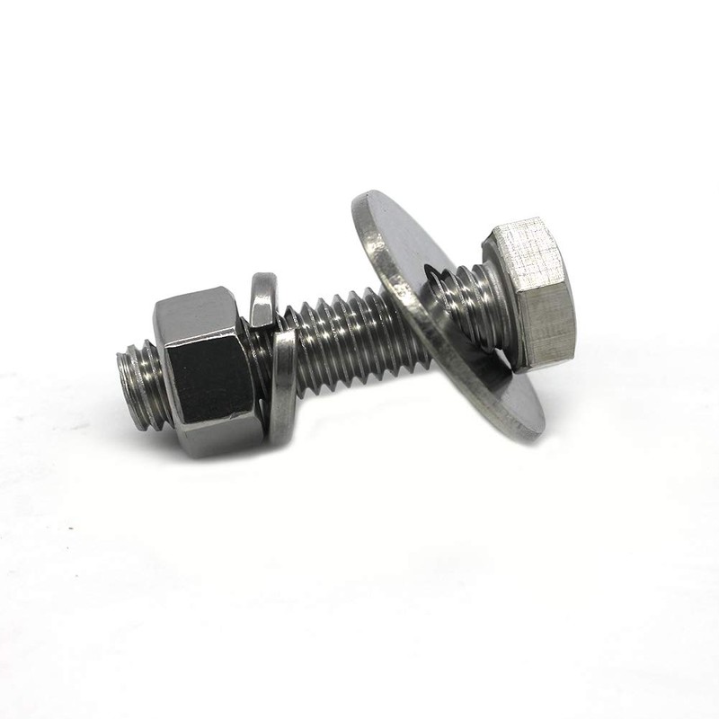 (6 Sets) 3/8-16x1-3/4 Stainless Steel Hex Head Screws Bolts, Nuts,