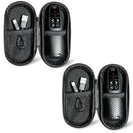 UBUYONE (2 Units) Rechargeable Presentation Clicker with Case, Power Digital Display Wireless Presenter Remote, Red Light Pointer Computer PowerPoint Clickers for Mac Laptop, Slideshow Google Slide Advancer