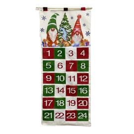 Christmas Advent Calendar,24 Day Countdown to Christmas Calendar,Large Cloth Countdown Calendar with Fillable Pockets,Reusable Wall Door Hanging Decoration,Xmas Home Ornaments,Kids Gifts