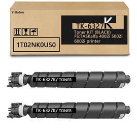 YiBoton High Yield TK6327 TK-6327 Black Toner Cartridge Replacement for TK-6327 TK6327 Toner Compatible for TASKalfa 4002i 4003i 5002i 5003i 6002i 6003i Printer (2 Pack)