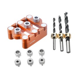 Milageto Woodworking Vertical Pocket Hole Bit Self Centering Dowel Jig Craft Adjustable Clamp DIY Furniture Dowel Drill Joinery Kit