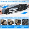 Ice Snow Spikes Grips Anti-Slip 24Teeth Ice Snow Traction Cleats